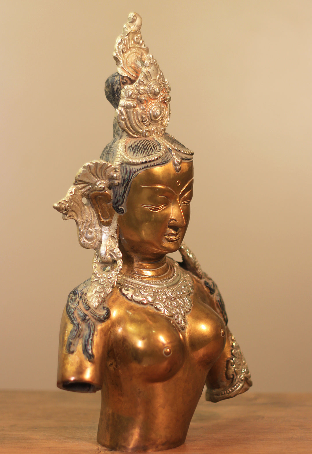 Brass Tara Bust Copper Finish