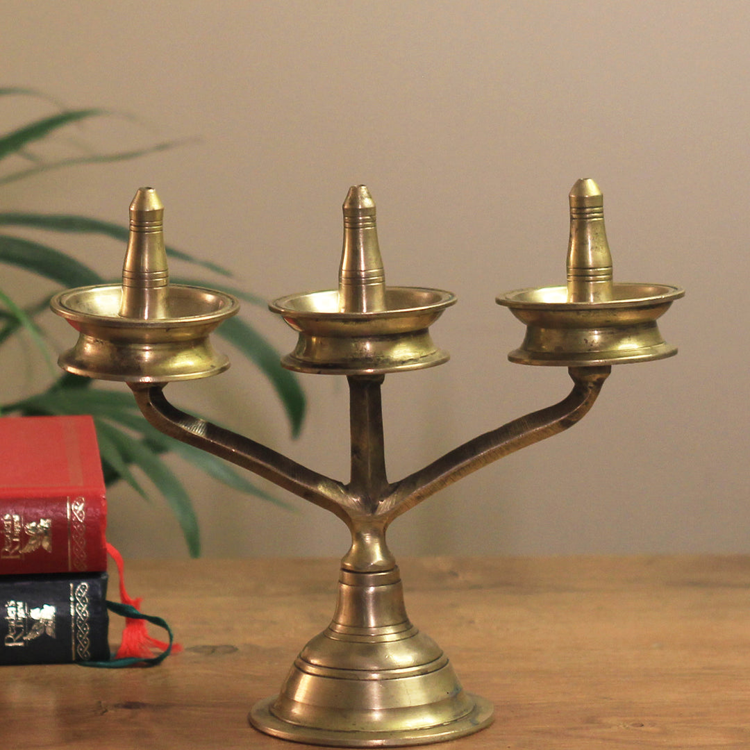 Brass  Vintage Key Vilakku Lamp