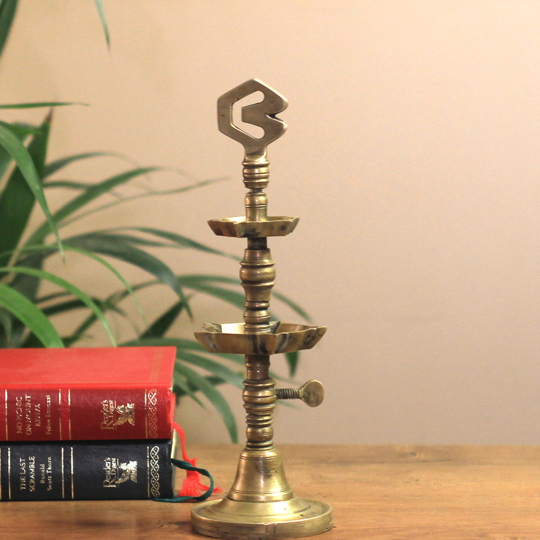 Brass  Vintage Key Vilakku Lamp