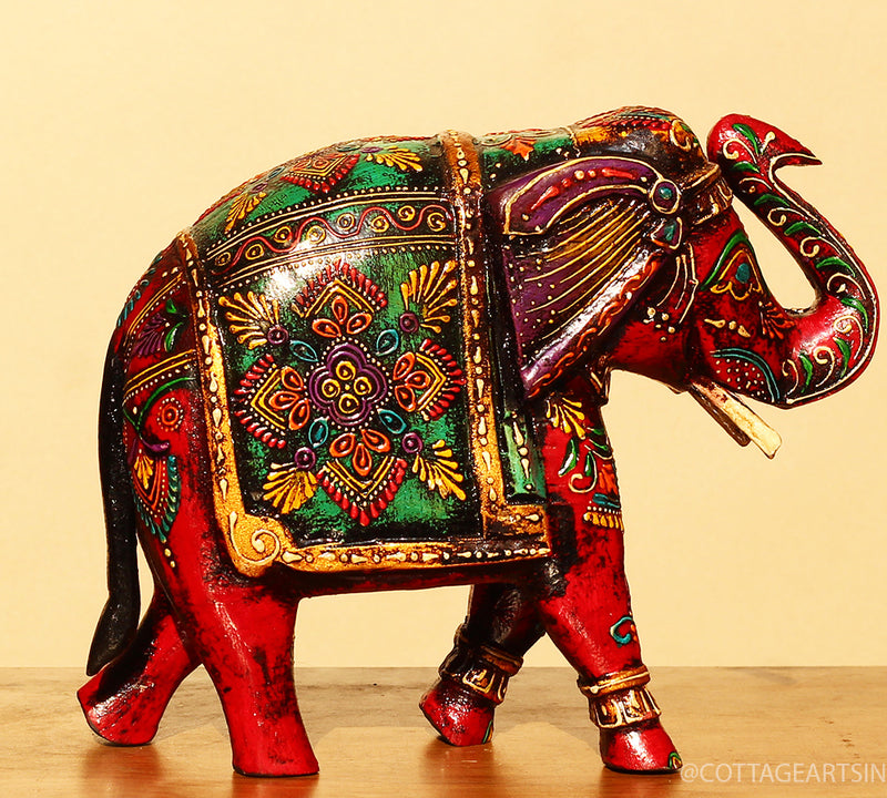 Multicolor Decorative Wooden Elephant, For Decoration, 1 at Rs 800