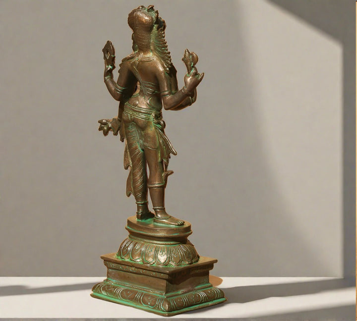 Brass Ardhanarishvara  Bronze Finish 13"