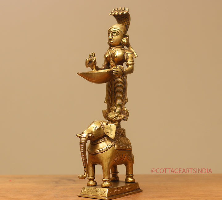 Brass Deep Laxmi on Elephant