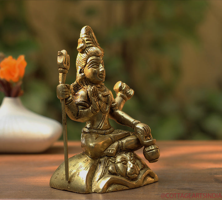 Brass Shiva Sitting 4.5"