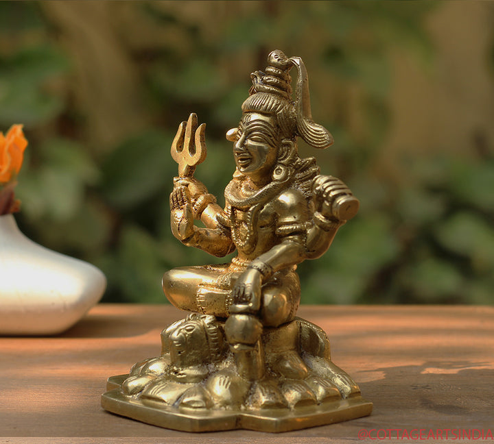 Brass Shiva Sitting 5"