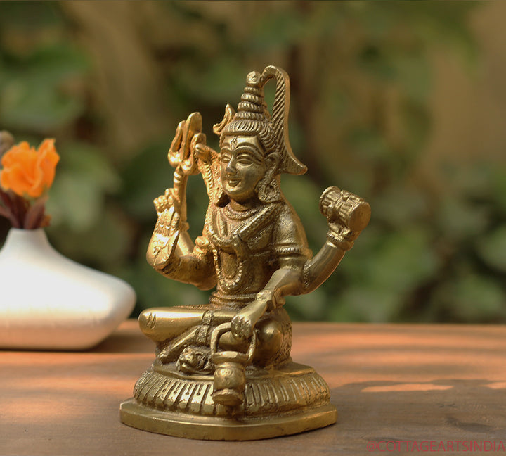 Brass Shiva Sitting 5"