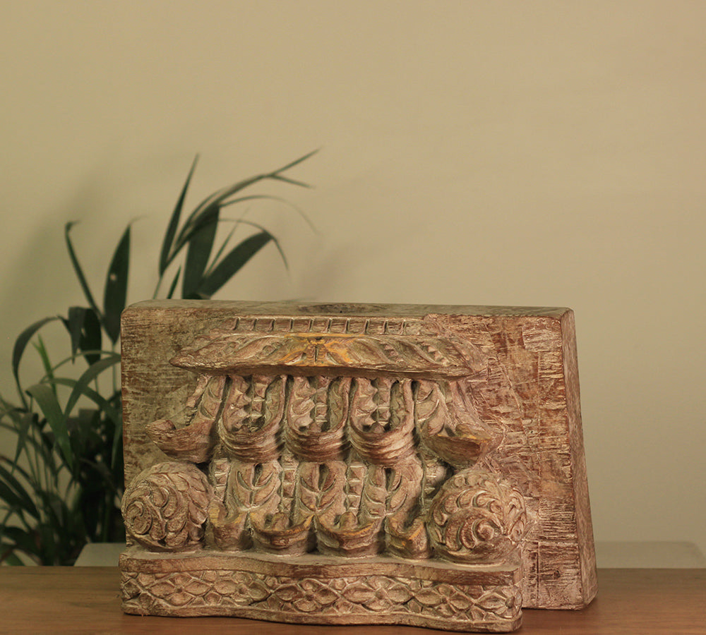 Vintage Wooden Carved Base