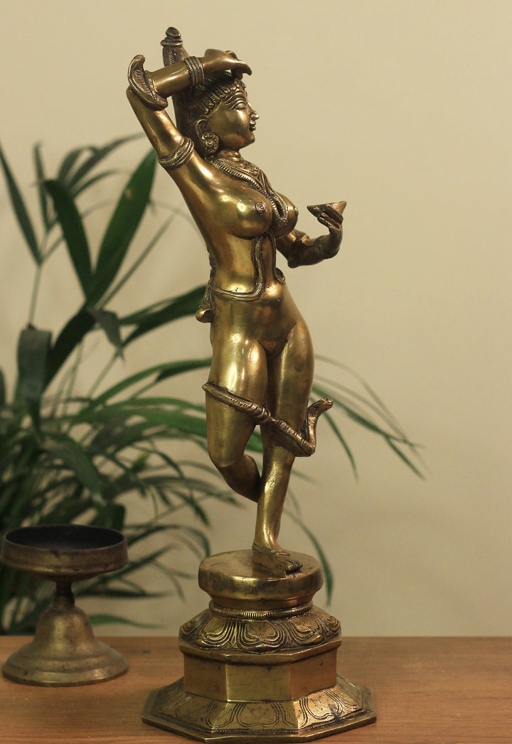 Brass Apsara Courtesan