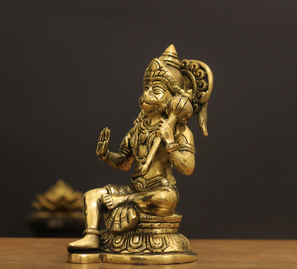 Brass Hanuman 7.5''