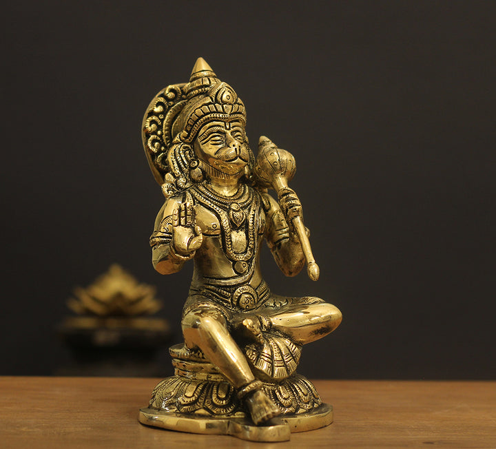 Brass Hanuman 7.5''