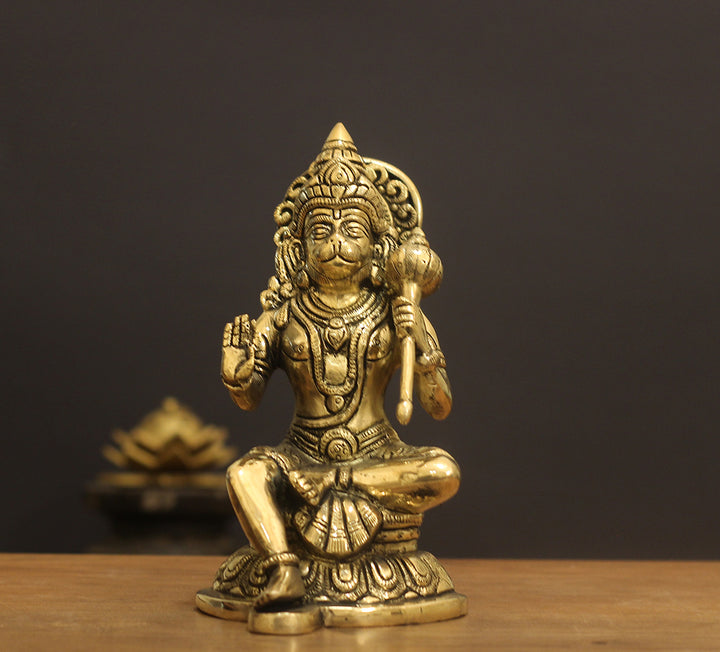 Brass Hanuman 7.5''