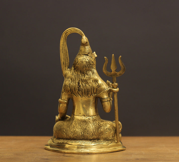 Brass Shiva Sitting 7"