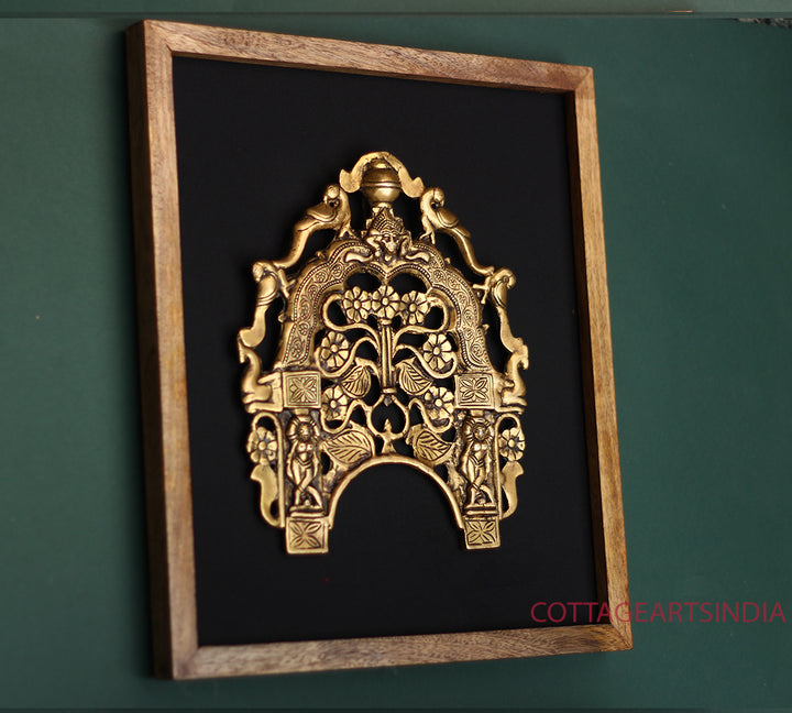 Wooden Frames With Brass Prabhavali Floral