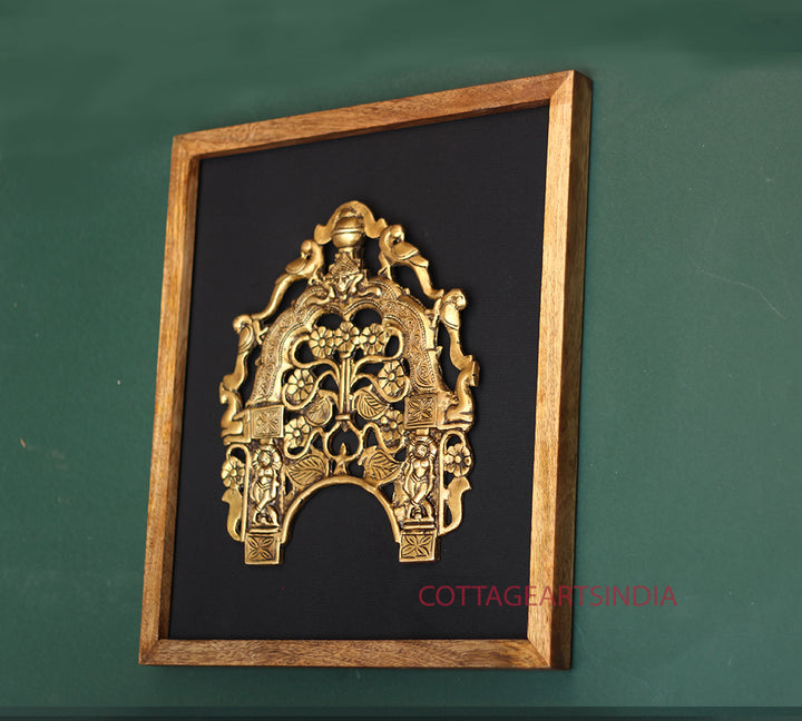 Wooden Frames With Brass Prabhavali Floral