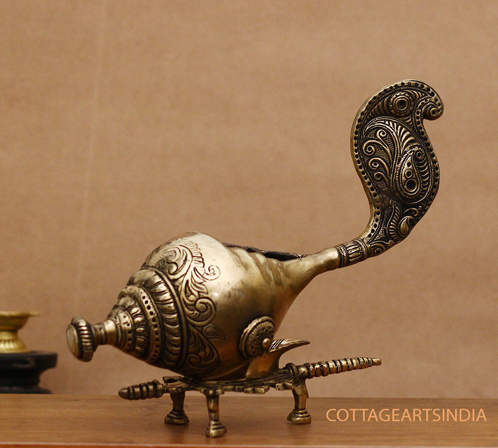 Brass  Shanhka /Conch on Stand