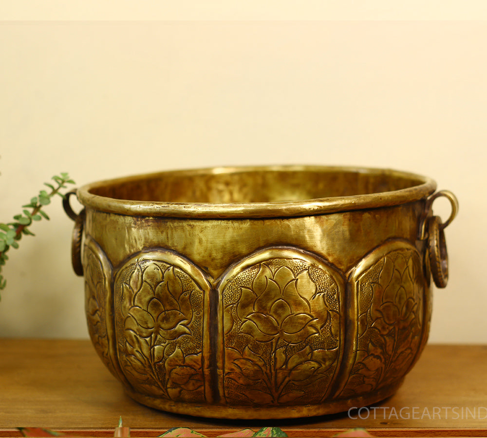 Brass Antique Finish Planter