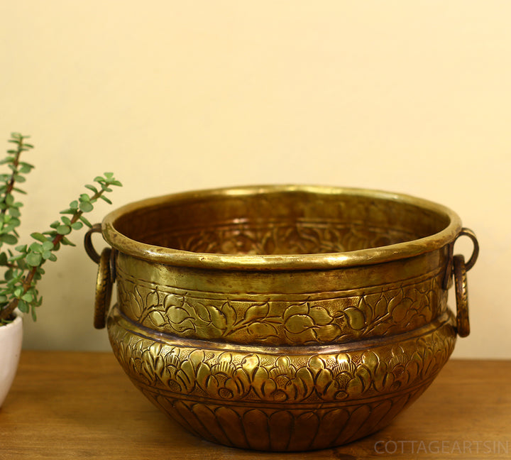 Brass Antique Finish Planter