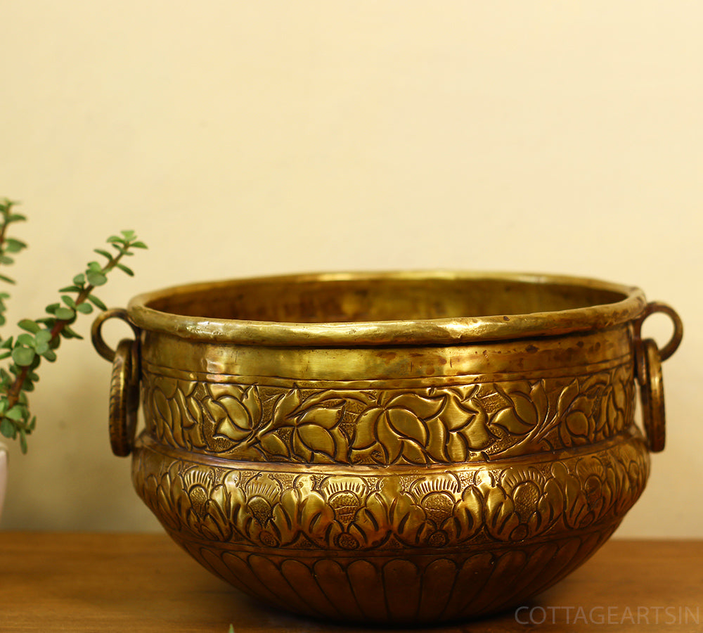 Brass Antique Finish Planter