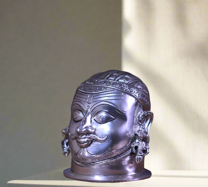 Brass Shiva Mukhlingam Silver