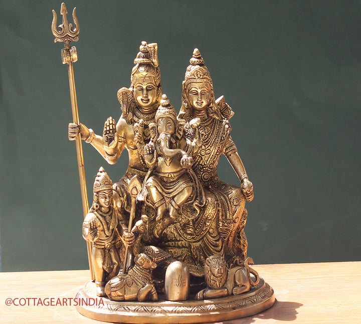 Brass Shiva family Parivar 10"