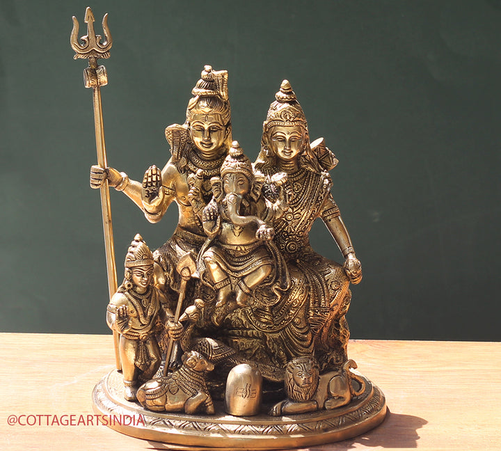 Brass Shiva family Parivar 10"