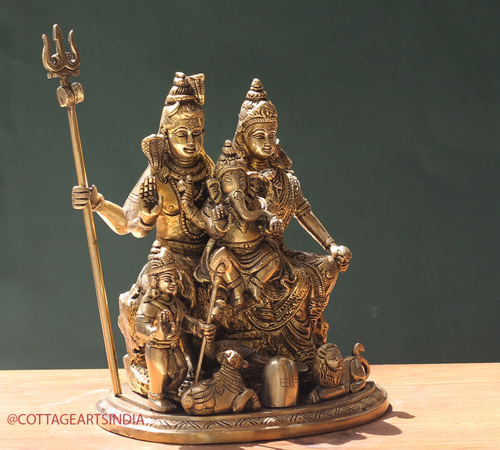 Brass Shiva family Parivar 10"