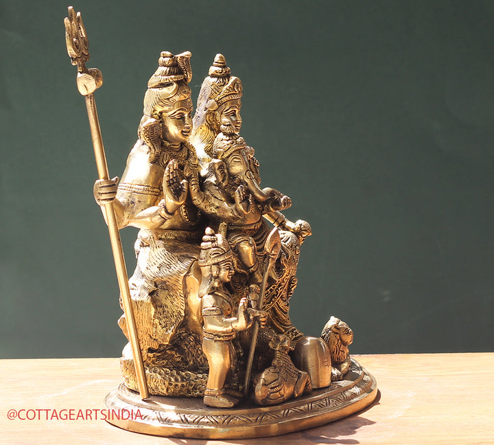 Brass Shiva family Parivar 10"