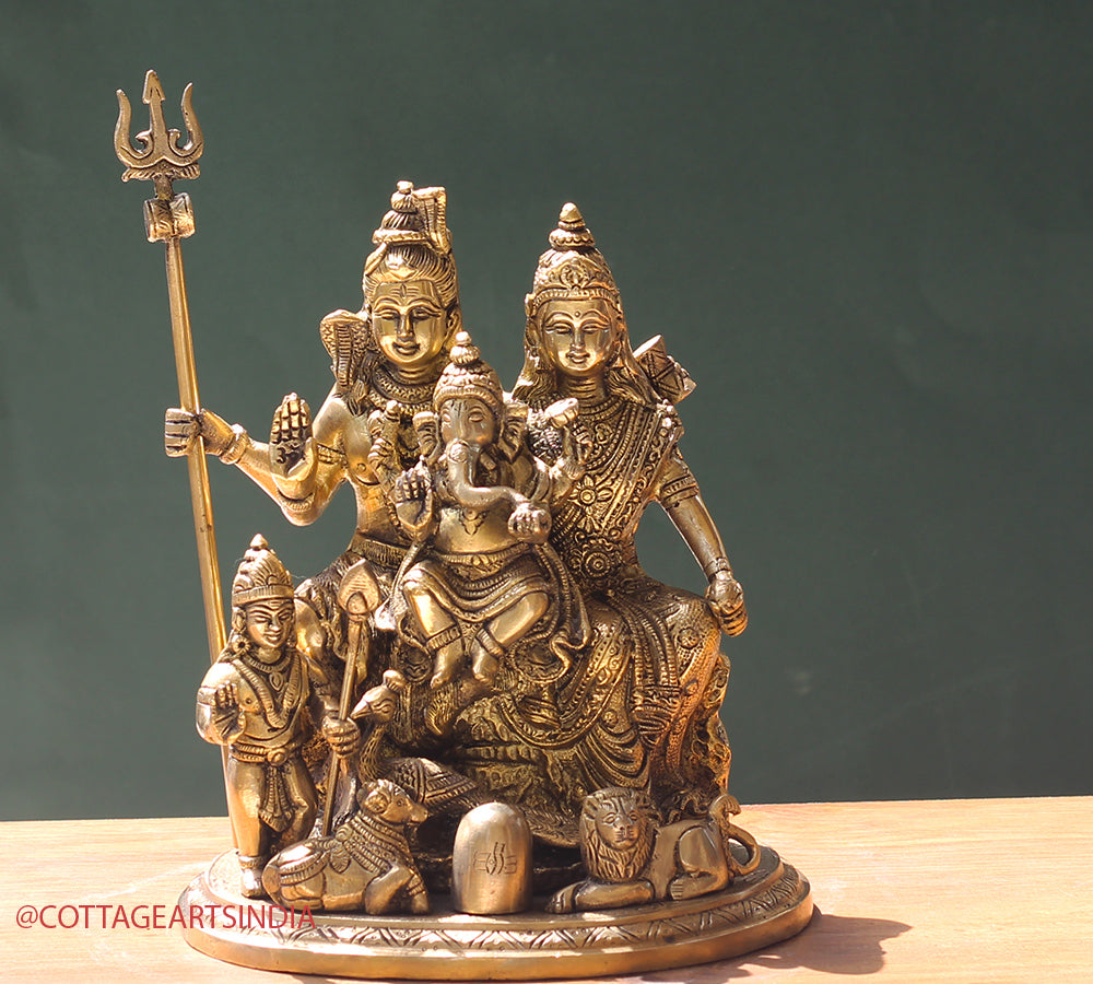 Brass Shiva family Parivar 10"