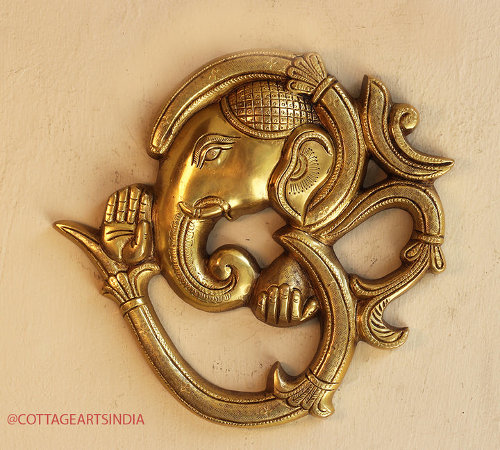 Brass Ganesha Wall Decor