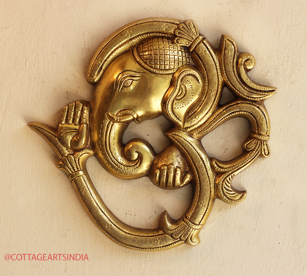 Brass Ganesha Wall Decor