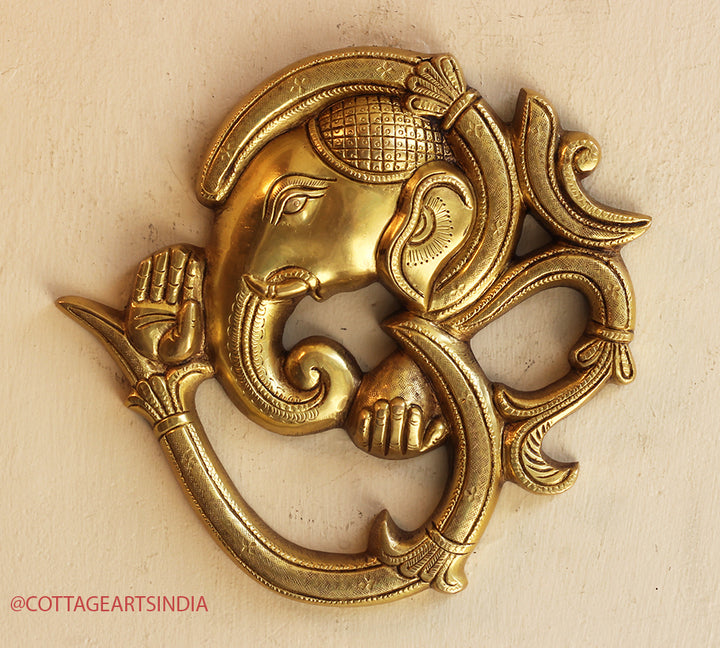 Brass Ganesha Wall Decor