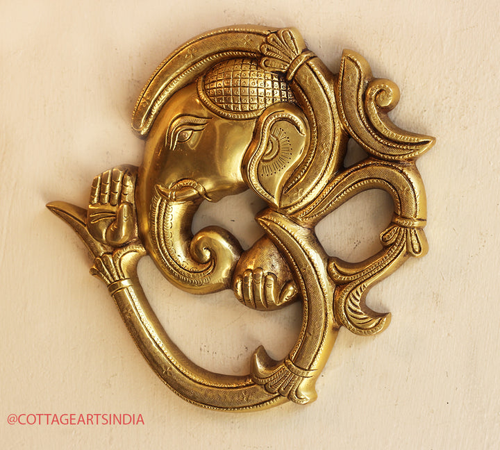 Brass Ganesha Wall Decor