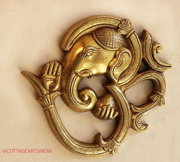 Brass Ganesha Wall Decor