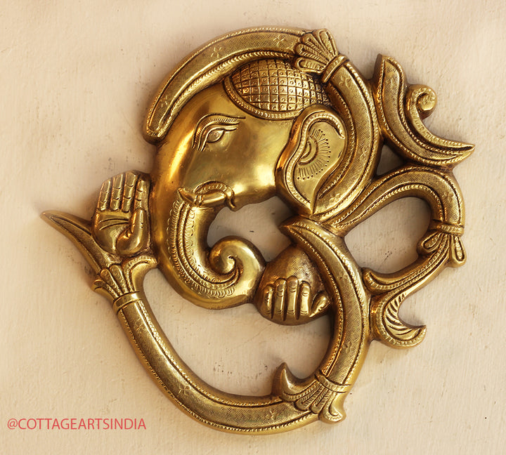 Brass Ganesha Wall Decor