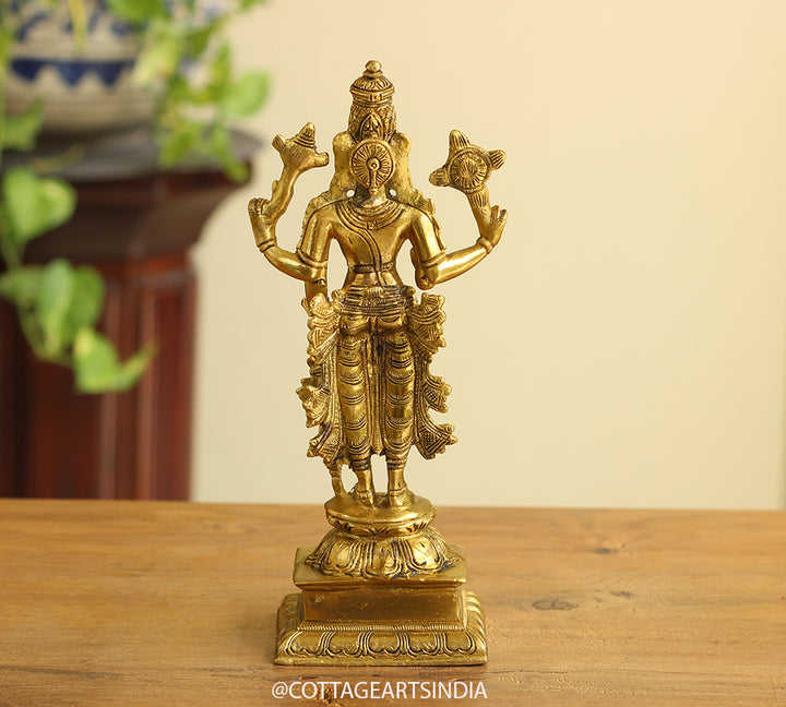 Brass Vishnu 9"