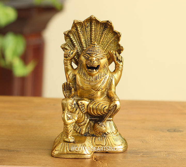 Brass Narasimha/ Lion Head God