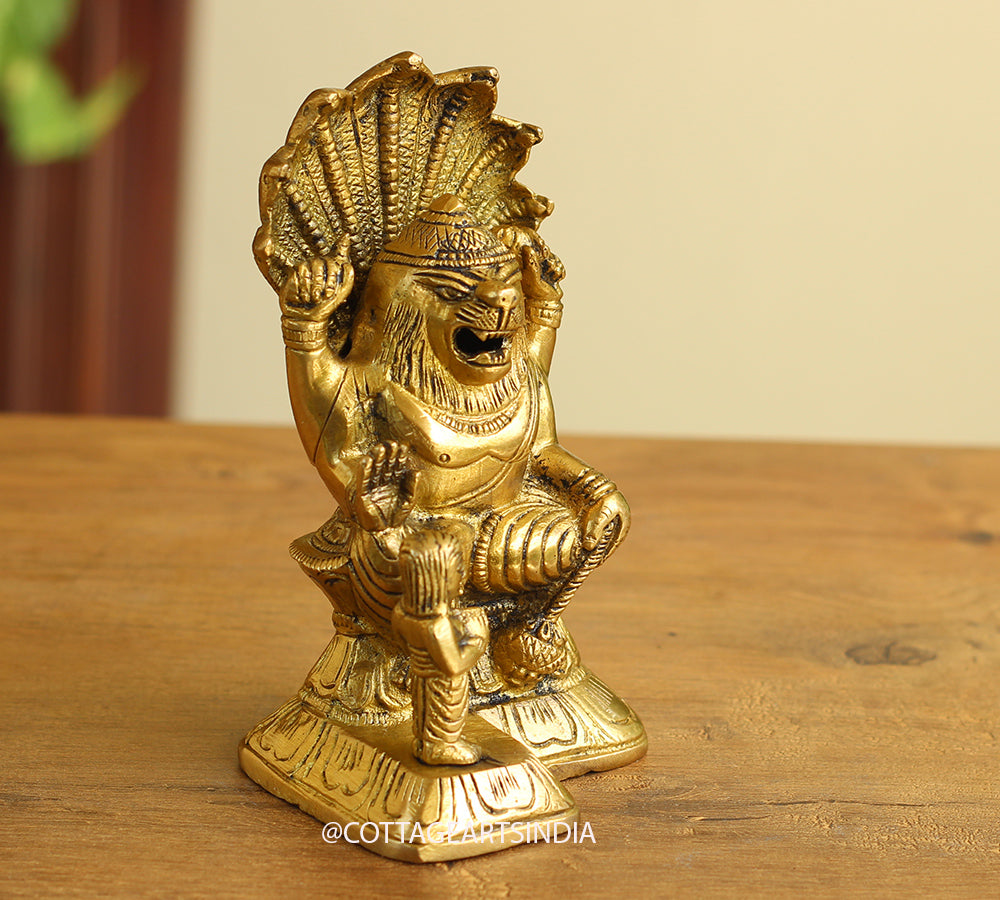 Brass Narasimha/ Lion Head God