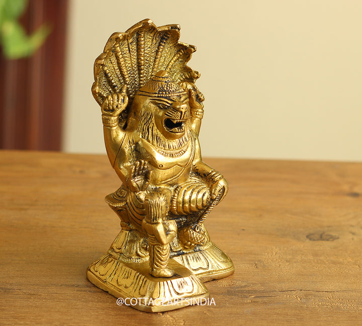 Brass Narasimha/ Lion Head God