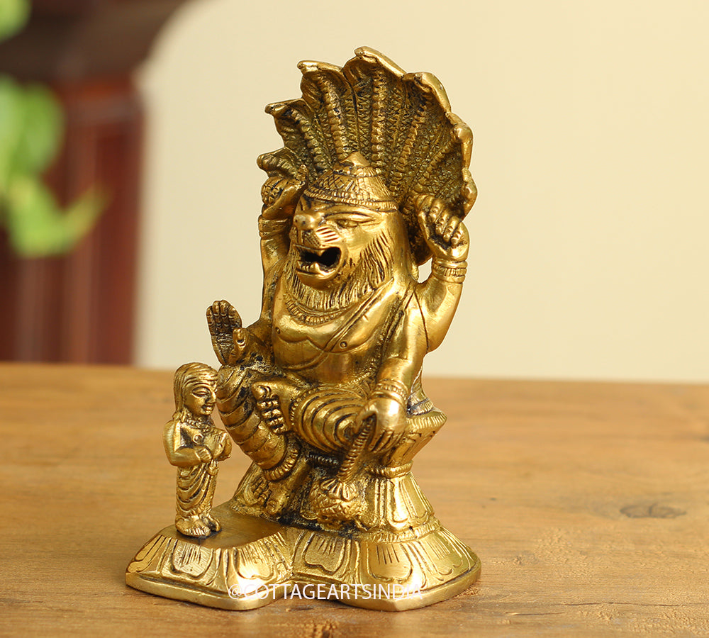 Brass Narasimha/ Lion Head God