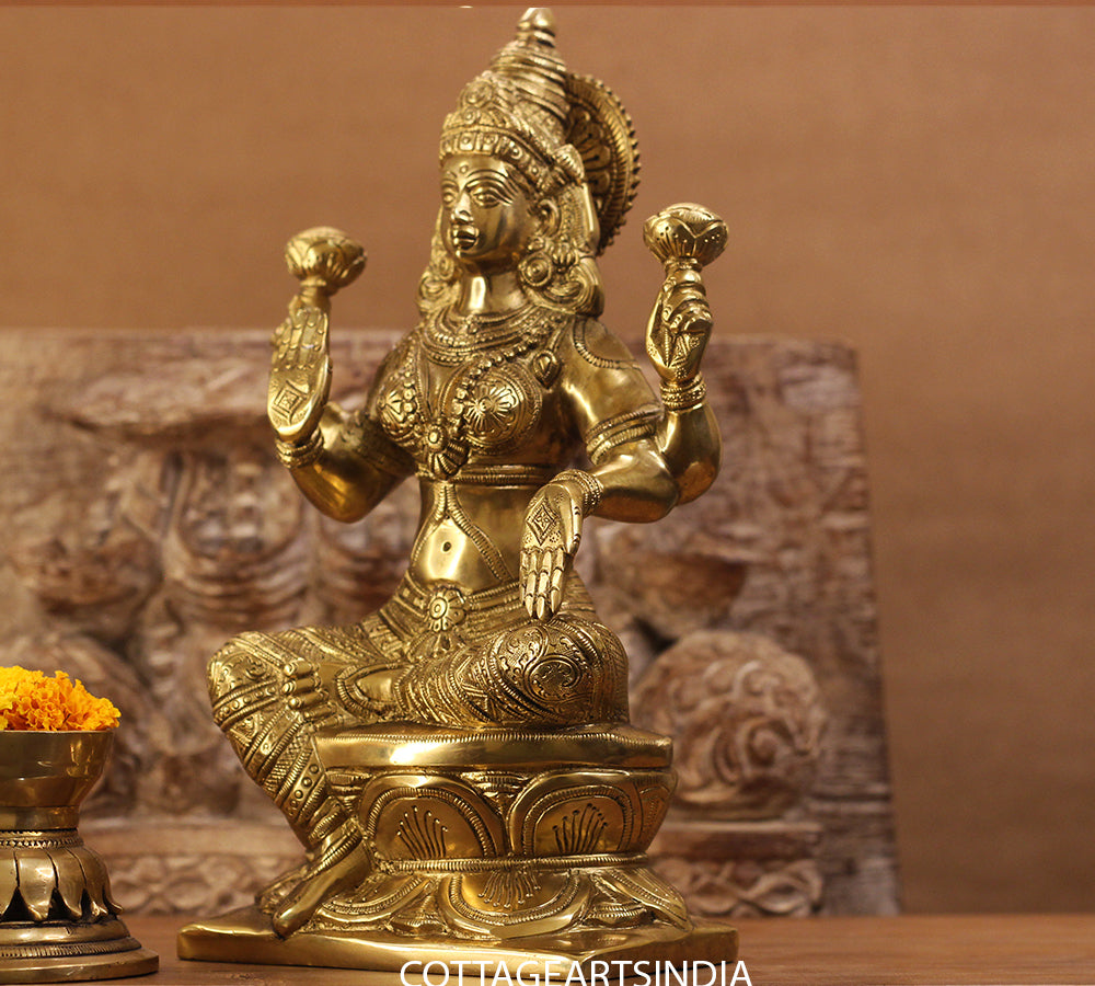 Brass Laxmi Sitting