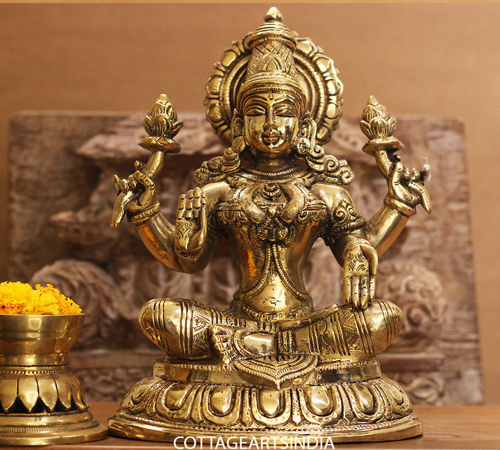 Brass Laxmi Sitting 10.5 inches