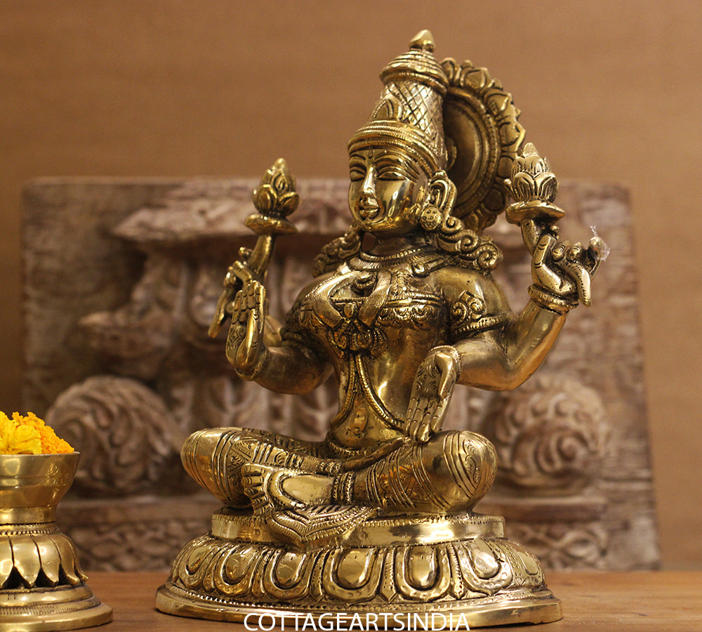 Brass Laxmi Sitting 10.5 inches