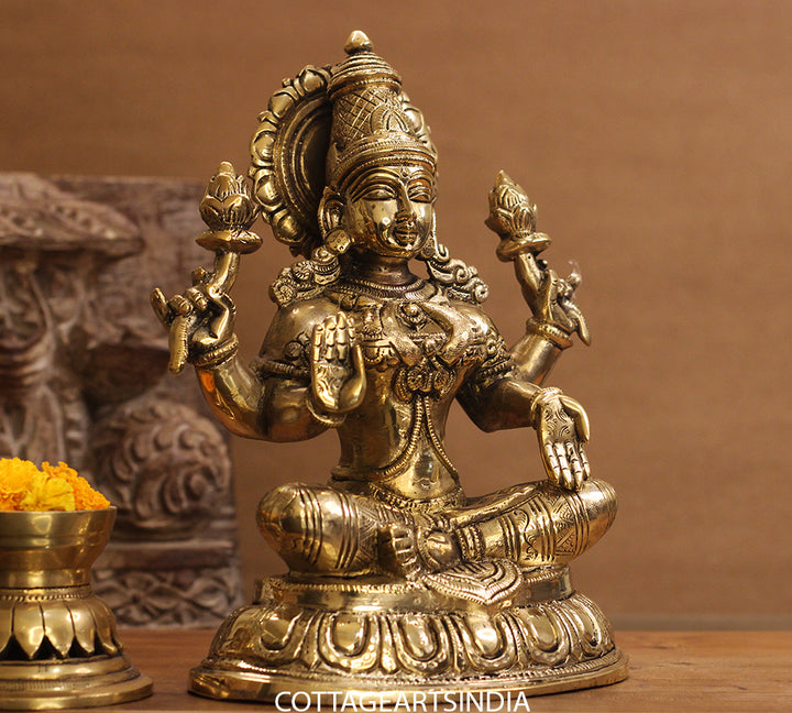 Brass Laxmi Sitting 10.5 inches