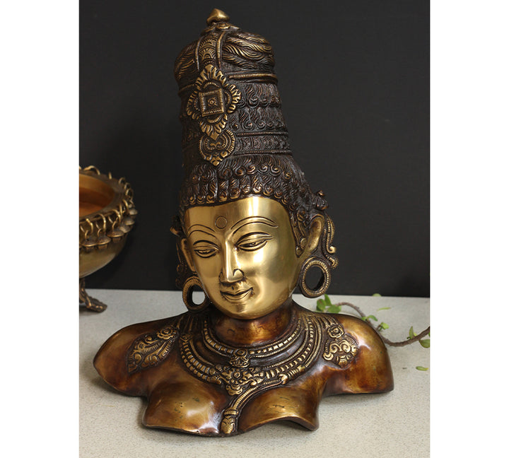 Brass Parvati Bust