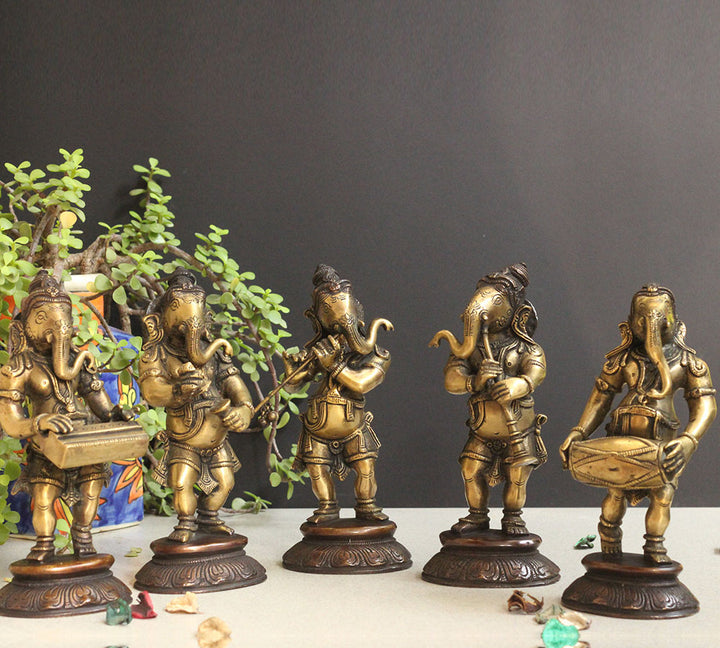 Brass Musical Ganesha