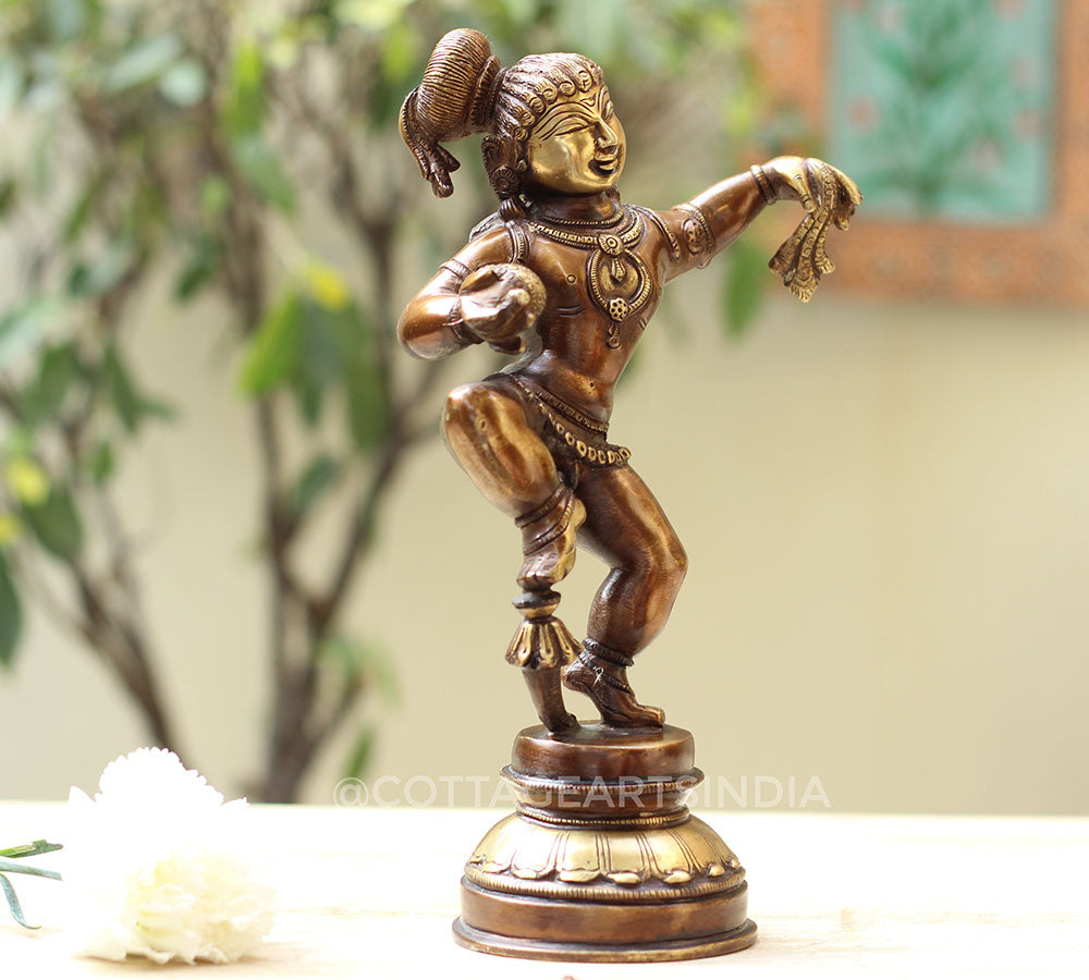 Brass Bala Krishna Dancing 12"