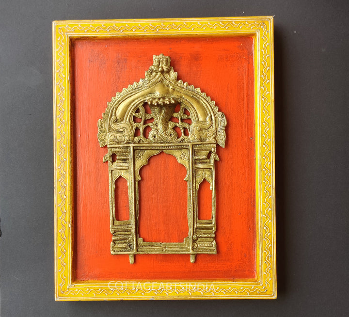 Wooden Frame Brass Prabhawali