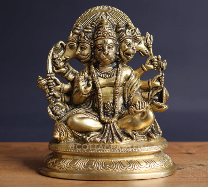 Brass Panchamukhi Hanuman