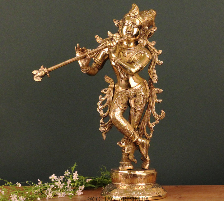 Brass Krishna 18 "