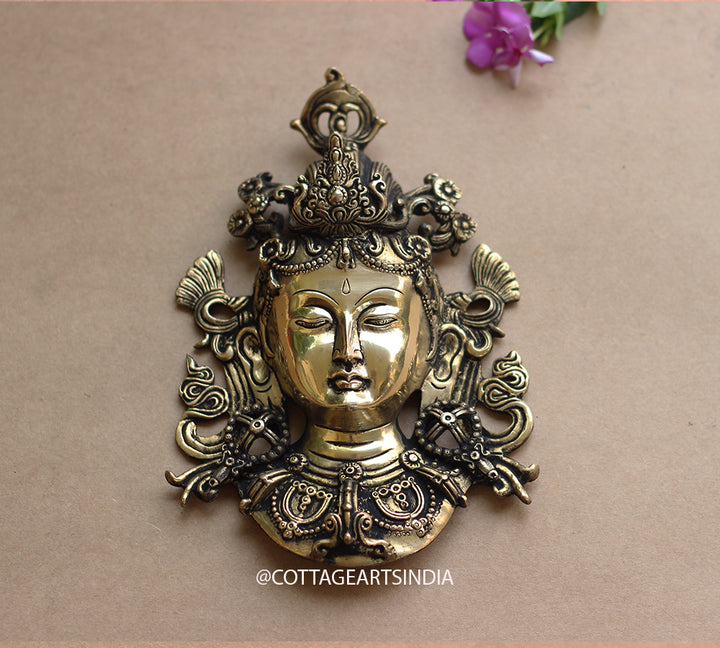 Wall Hanging Brass Tara Mask