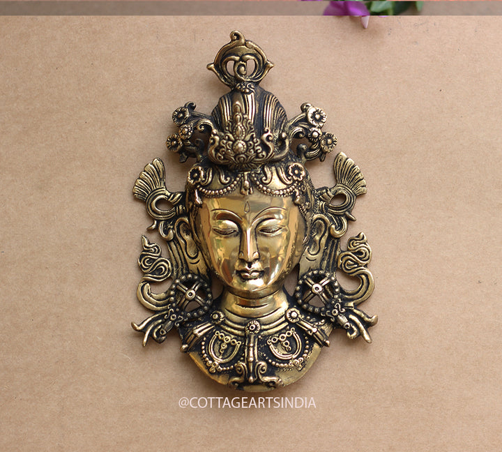 Wall Hanging Brass Tara Mask